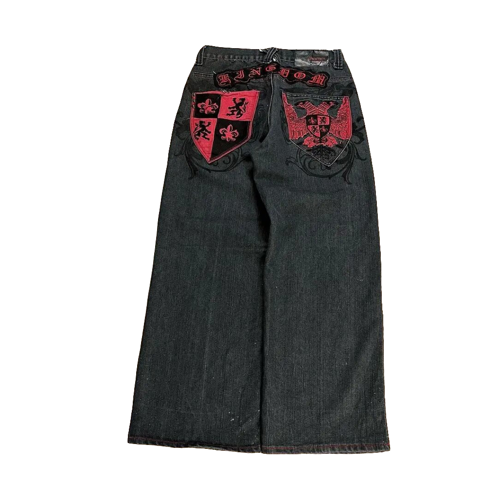 Y2K Street Style Denim Washed Baggy and Bold