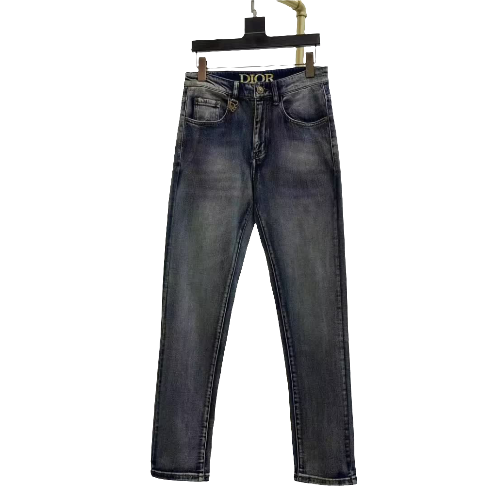 Vintage Embroidered Slim Fit Jeans Winter Luxury