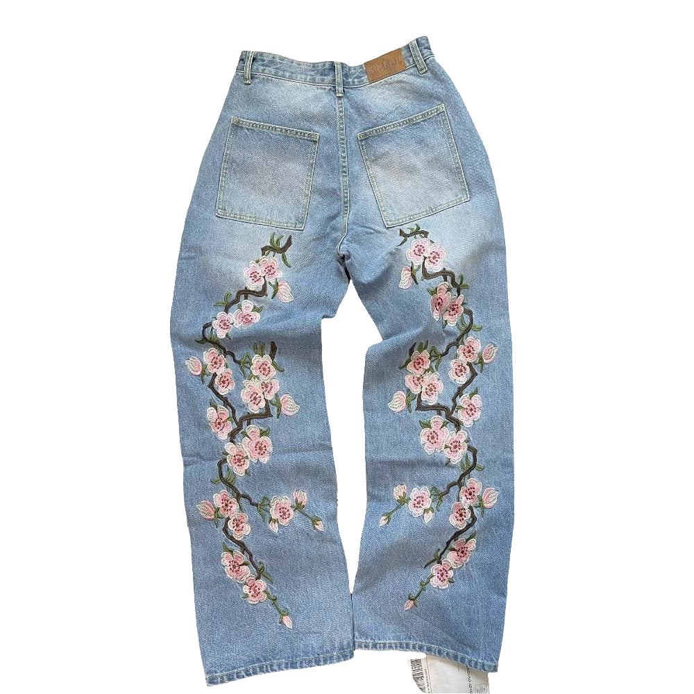 Y2K Embroidered Denim Retro Street Style Jeans