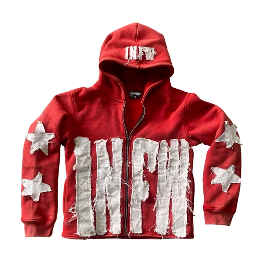Star Patchwork Hoodie Street Style Comfort