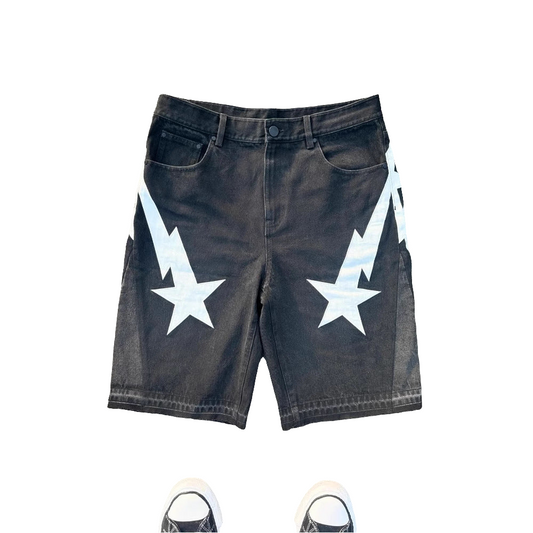 Y2K Punk Street Style Loose Denim Shorts