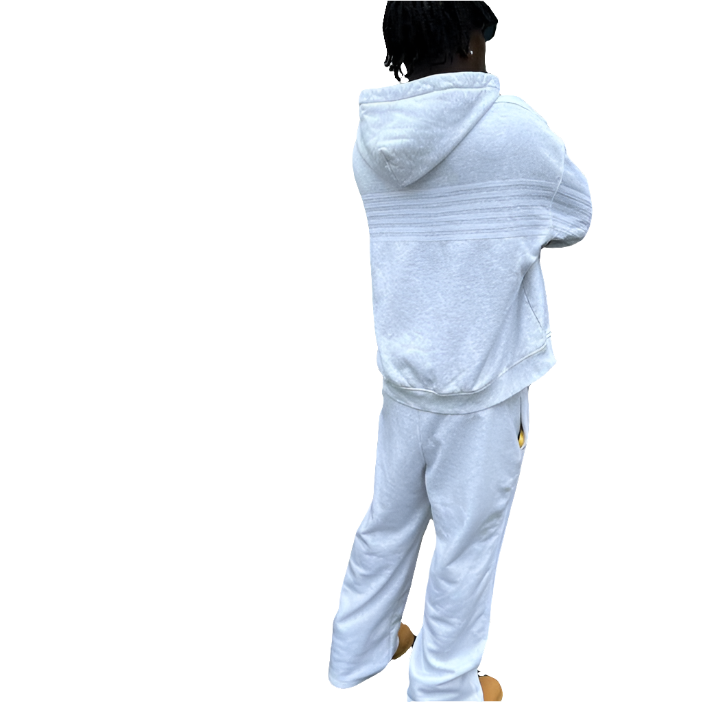 Embroidered Hoodie Set American Style Relaxed Fit